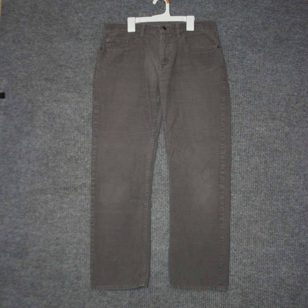 Banana Republic Corduroy Pants Mens 32 Gray Straight Fit Casual Cotton Business